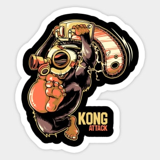 Cute King Kong Monkey Mask Attack Sticker